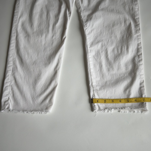 FRANK & EILEEN Wicklow Italian Chino Cotton White Pants Twill Minimalist Size 12 - Picture 10 of 14
